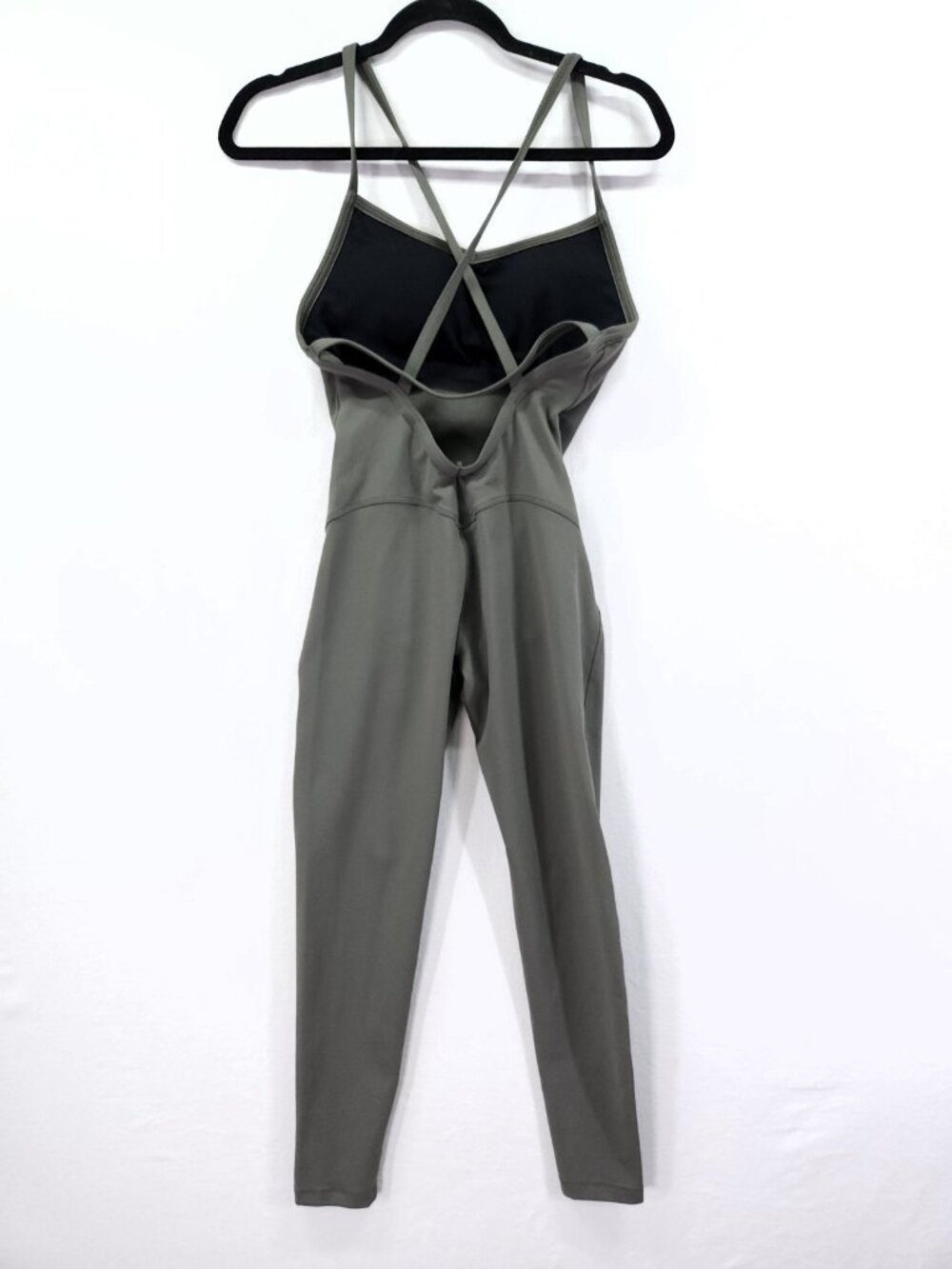 Bombshell Sportswear Sculpt Full Bodysuit Size Medium Olive Green - Picture 3 of 15